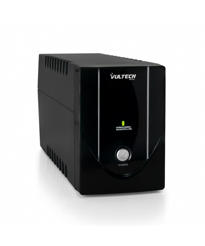 VulTech UPS650VA-LITE Gruppo di continuità UPS Serie Lite 650VA 360Watt, 2x Bipasso 10-16A/Schuko + 1x IEC13, Funzione Overload, Protezione da Blackout, sbalzi di tensione per Pc — miniatura 4