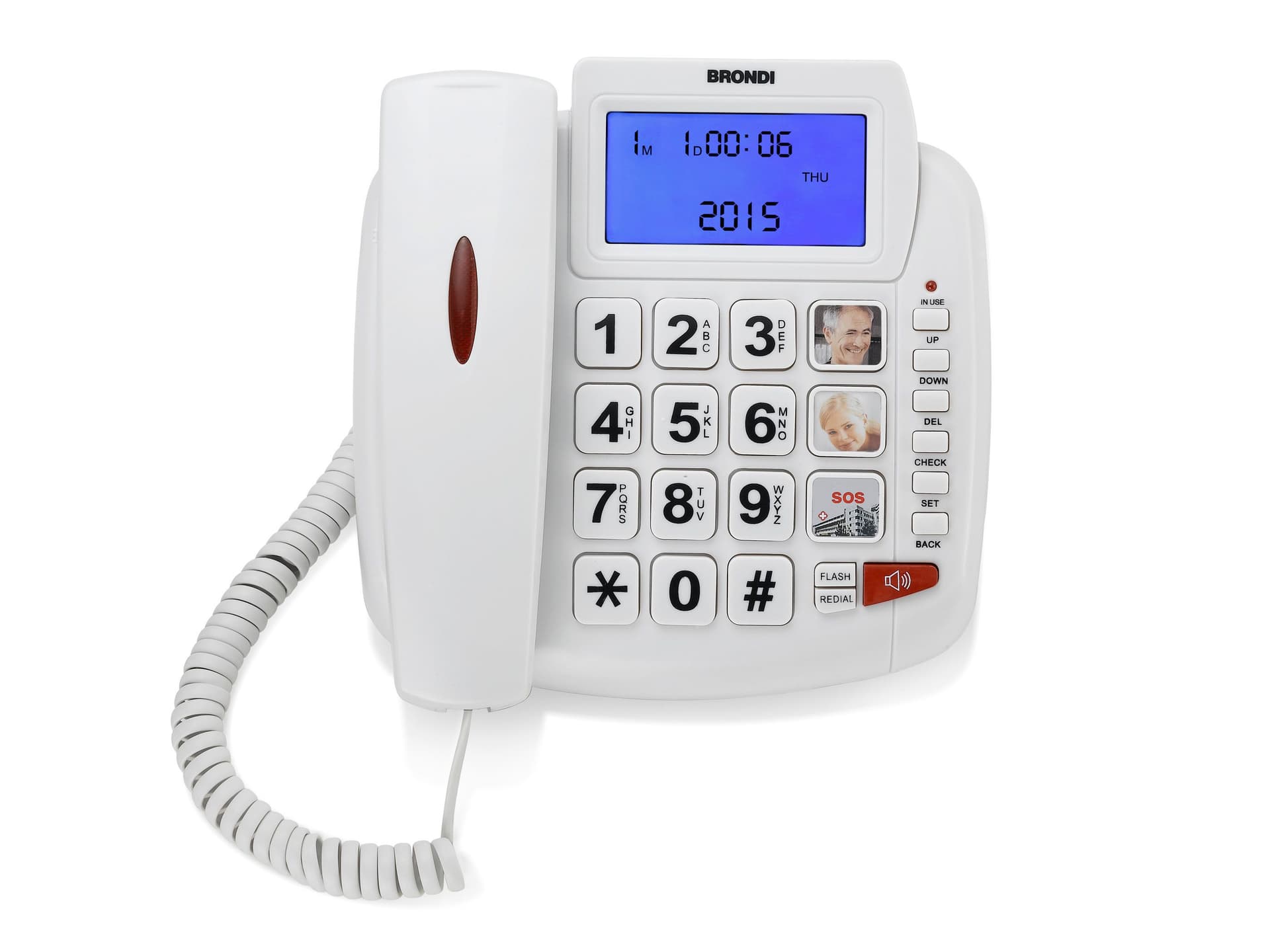 Brondi Telefono da Casa Bravo 90 LCD Bianco — miniatura 2