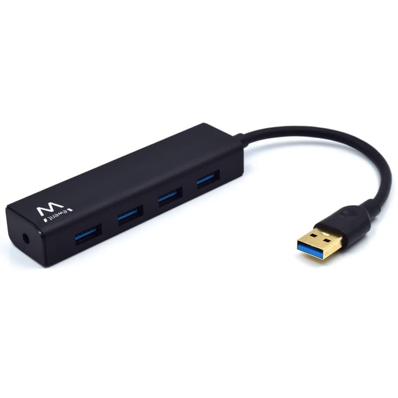 Ewent EW1136 Hub USB 3.0 4 Porte per la Trasmissione di Dati, Hub USB Multiporta sottile con connettore DC per Alimentazione esterna, Velocità di trasferimetno 5 Gbps — miniatura 9