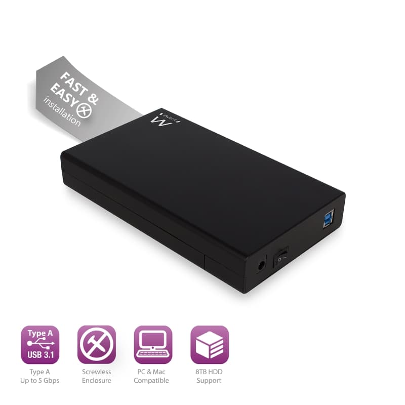 Ewent Box per Hard Disk SATA da da 3,5" USB 3.1 EW7056 — miniatura 6