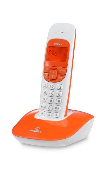 Brondi Telefono Cordless Nice Bianco/Arancio — miniatura 2