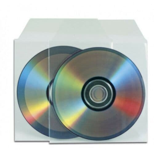 Confezione di Bustine da 100 PZ per CD/DVD con Aletta di Chiusura Heavy 120µm