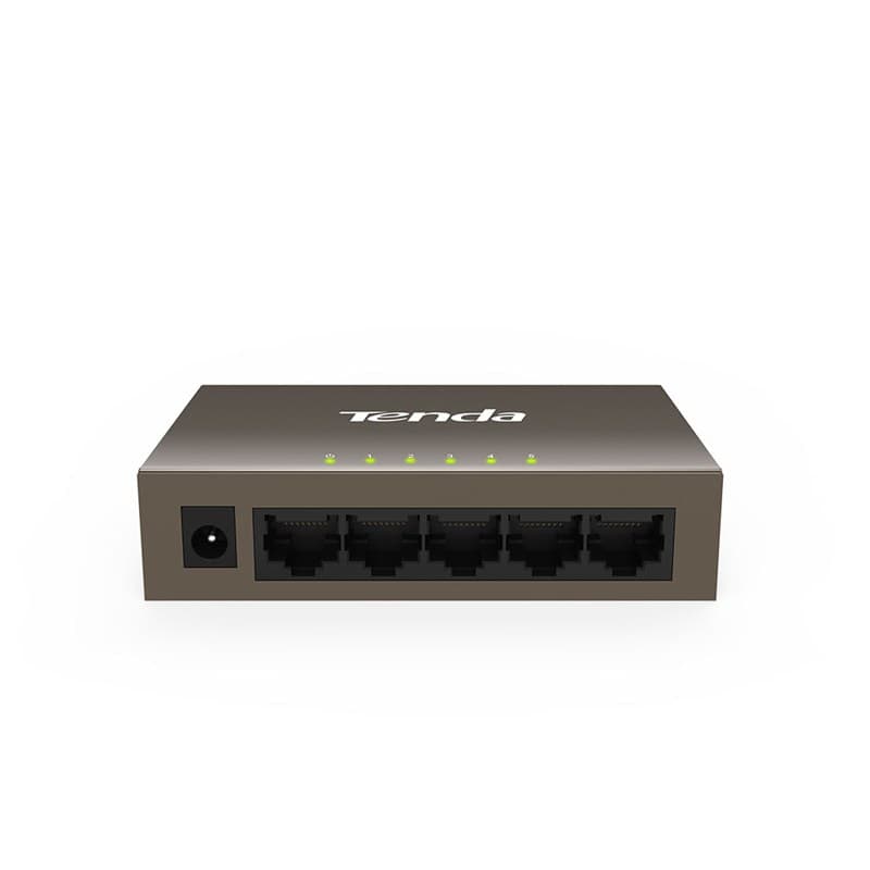 Tenda Switch TEF1005D Fast Ethernet 5 Porte 10/100Mbps con i Fori per Appendere a Parete, Plug And Play, Struttura in Acciaio, Protezione dai Fulmini, Grigio — miniatura 8