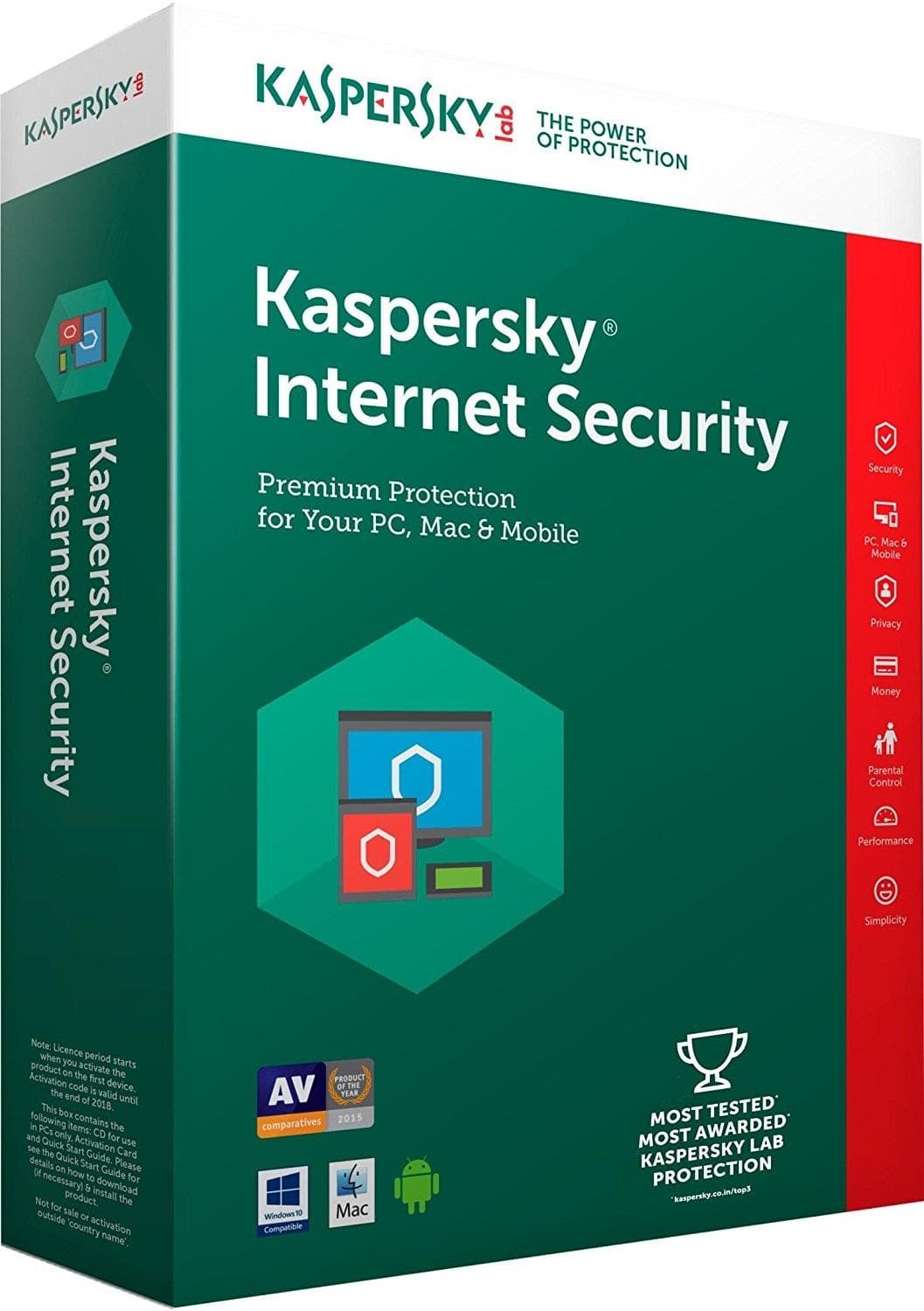 Kaspersky Internet Security 2019 Box KL1939T5AFS-9SLIM 1 PC 1 Utente