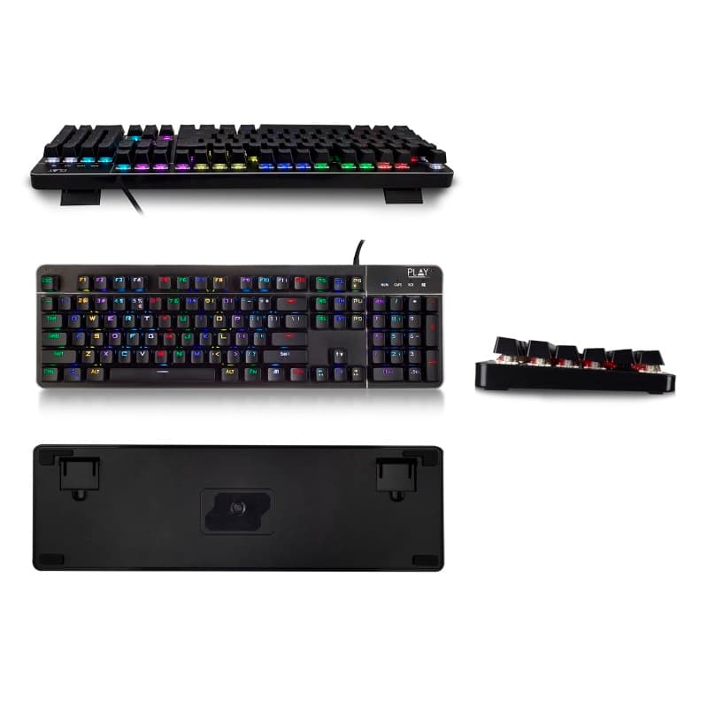Play BY Ewent Tastiera Meccanica Gaming Nera USB RGB PL3350 — miniatura 7