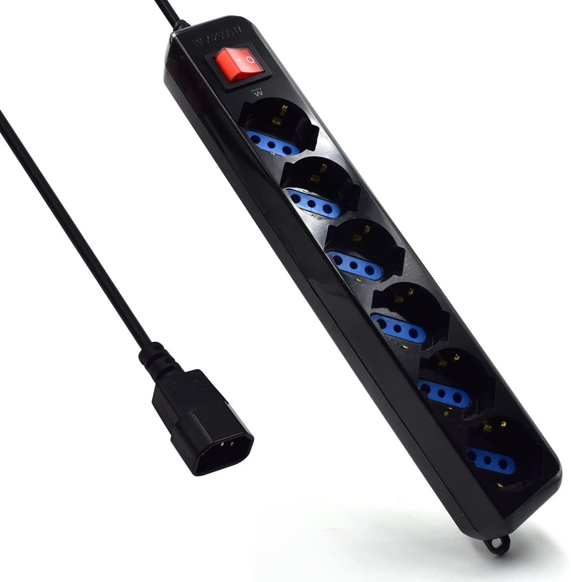 Ewent Multipresa 6 Posti con Interruttore 10/16A Attacco UPS IEC EW3925 — miniatura 7