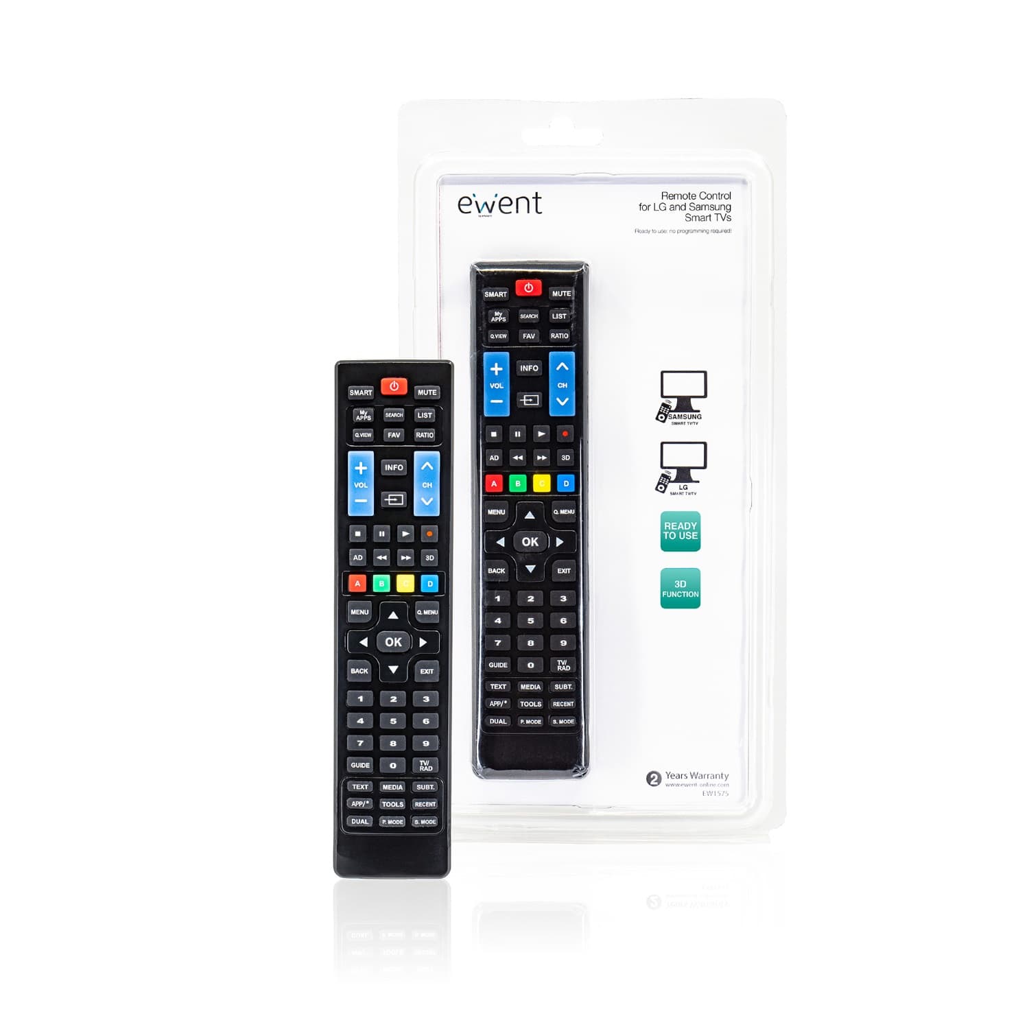 Ewent Ew1575 - Telecomando di Ricambio per TV e Smart TV Lg e Samsung Funziona con Tutti i Televisori Lg e Samsung LCD LED Hdtv 3D Smart TV il Telecomando Sostitutivo Ideale — miniatura 6