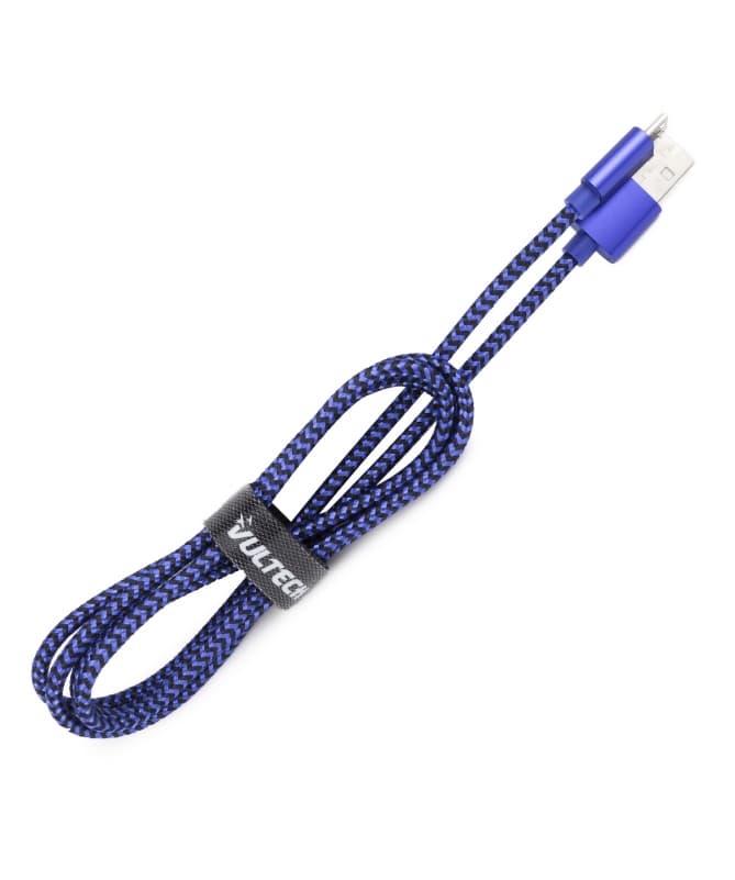 Vultech SM-N31BL 1m USB A Micro-USB B Male Male Blue, Silver USB Cable - USB Cables (1 m, USB A, Micro-USB B, 2.0, 480 Mbit/s, Blue, Silver) — miniatura 2