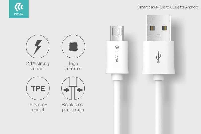 Devia Cavo Smart Micro USB per Android DESCAN364W — miniatura 4