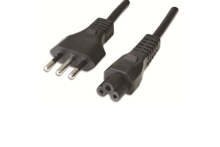 Ewent Cavo Alimentazione per PC, Notebook, Laptop e Monitor, Spina Italiana 10A a Presa Tripolare Topolino, Trifoglio, Lunghezza: 1,80 Metri EW-190104-020-N-P — miniatura 2