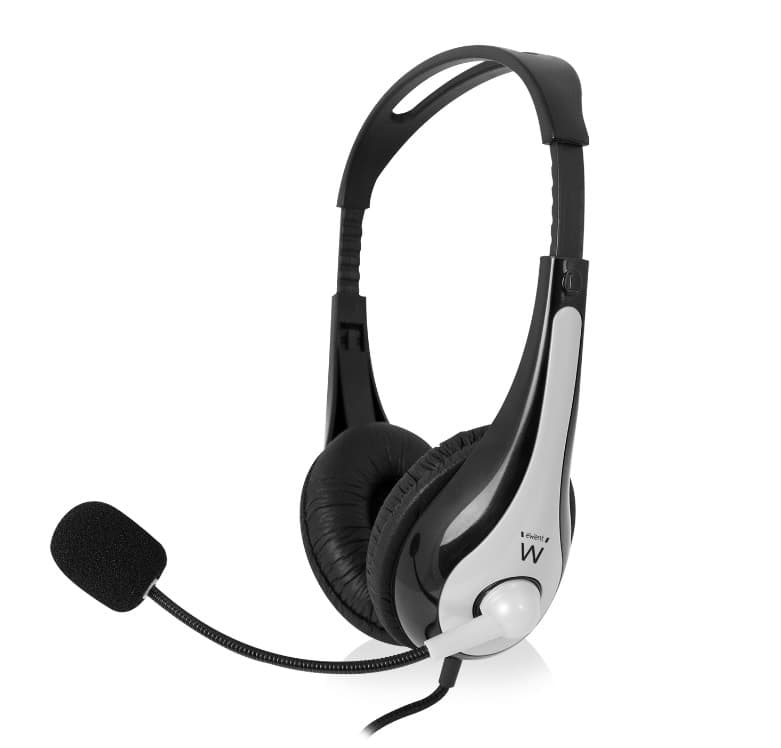 Ewent Ew3562 Cuffia Professionale con Microfono per PC con Controllo Volume, Notebook, Laptop, Doppio Jack 3.5 mm (1Xaudio 1Xmic), Auricolari Imbottiti, Cavo 2 m, black — miniatura 6