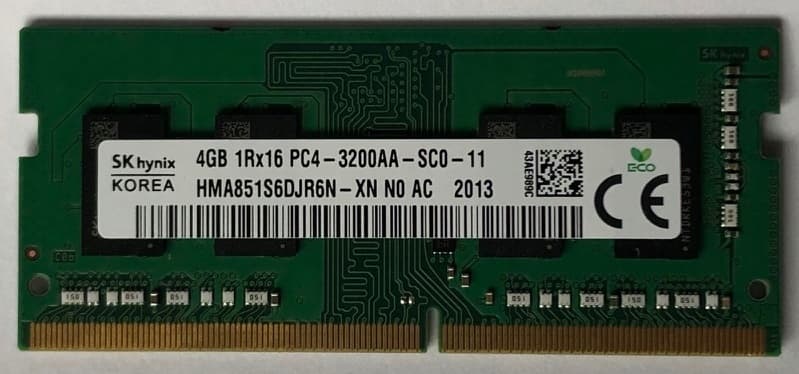 Skhynix RAM SO-DDR4 4GB 3200MHZ PC4-25600 HMA851S6DJR6N-XN OEM Bulk — miniatura 3