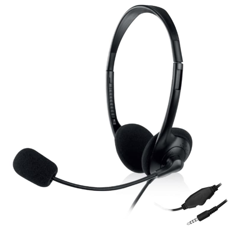 Ewent EW3567 Cuffia con Microfono per il Computer Portatile iPhone Samsung Smartphone PS4 New X-Box Tablet PC iPad iPod MP3, Jack UNICO 4 Pin 3.5mm per Cuffie e Microfono — miniatura 5