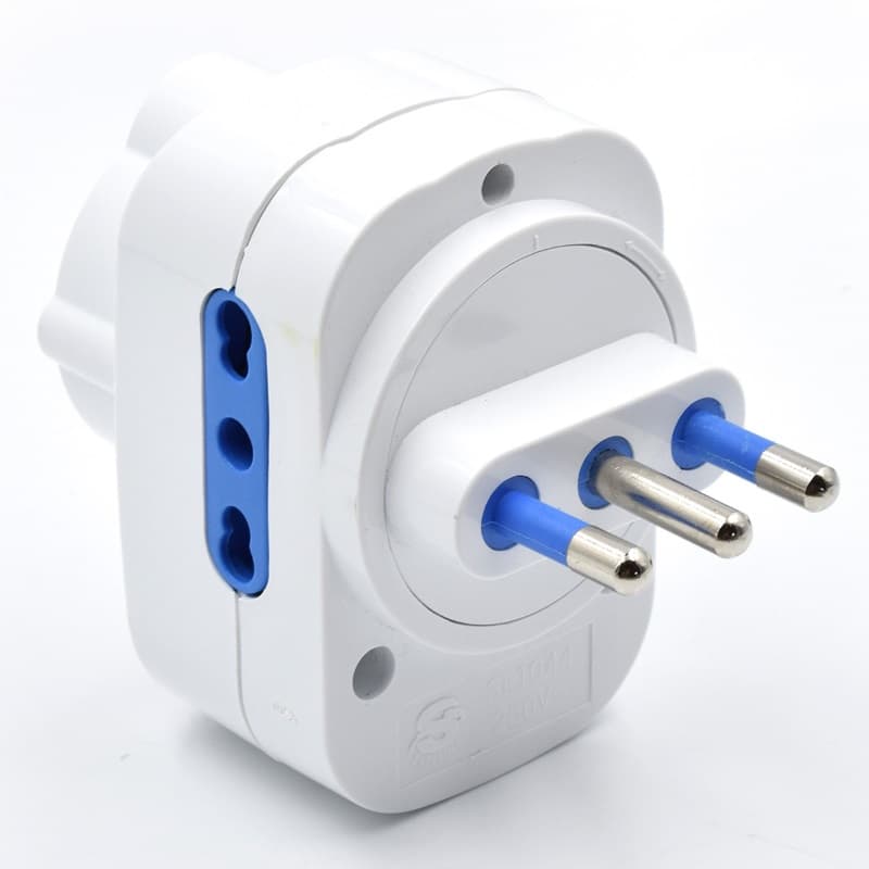 Ewent Adattatore Rotante 3 Prese con Spina Italiana 16A OM13011