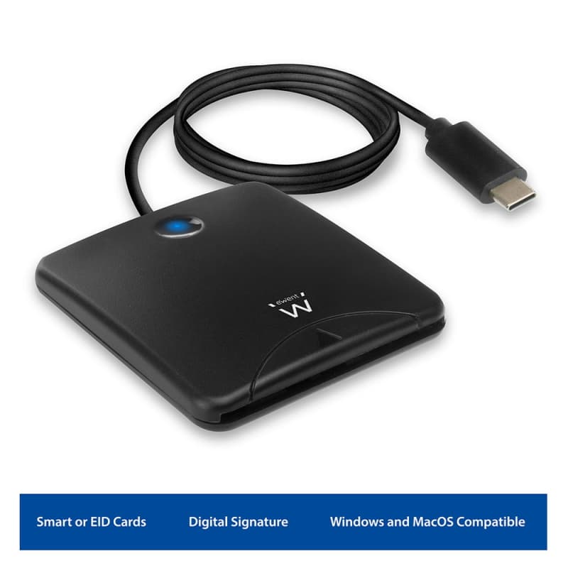 Ewent Lettore Smart Card ID Reader USB-C EW1055