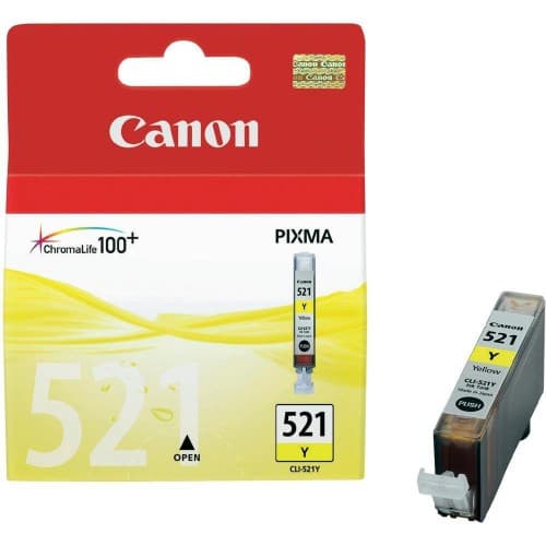 Canon CLI-521 Y - Cartuccia certificata Formato Standard - Giallo - Imballaggio Cartone Riciclabile — miniatura 2