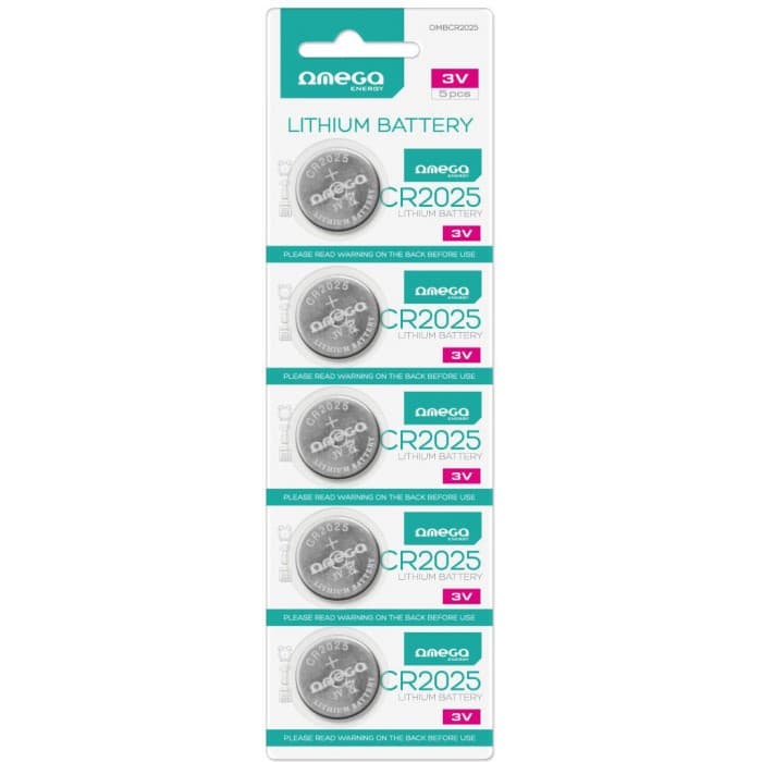 Omega Batteria Tampone CR2025 Blister 5 PZ OMBCR2025