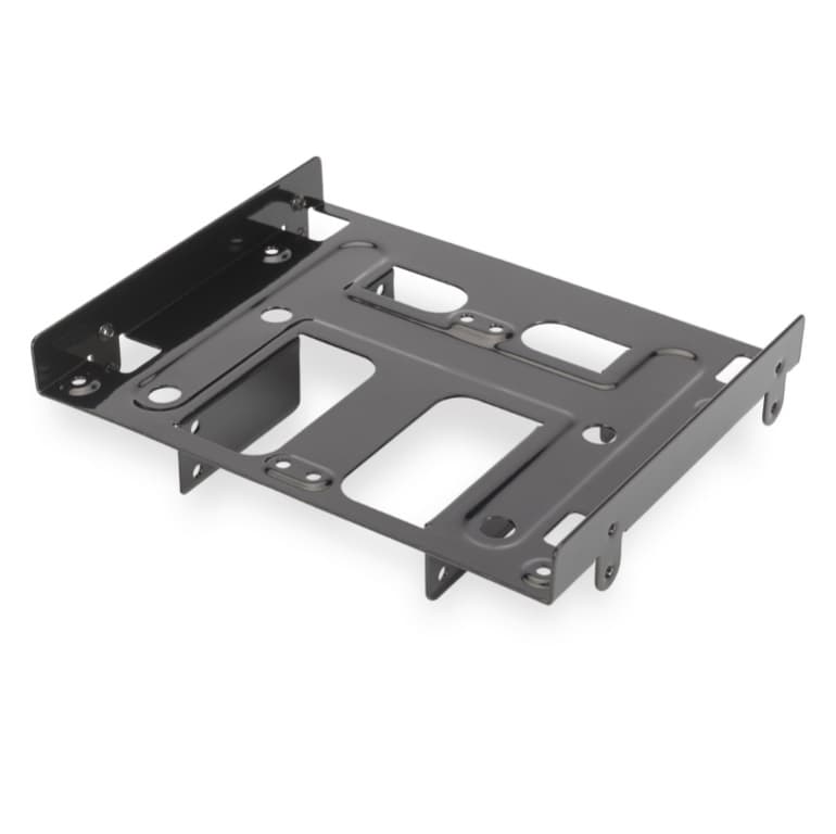 Ewent EW7002 Staffa Adattatore per 4 SSD/HDD 2.5" o 1 HDD 3.5" + 2 SSD 2.5" su Alloggiamento Slot PC 5.25", Viti Incluse, Nero — miniatura 4