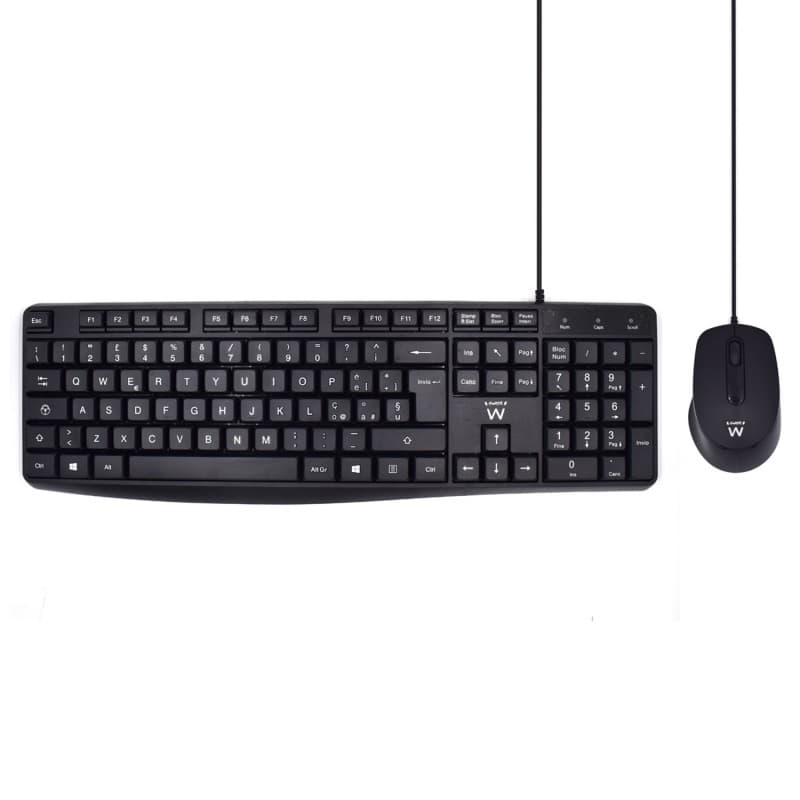 Ewent Kit Tastiera + Mouse Business USB Digitazione Silenziosa EW3005