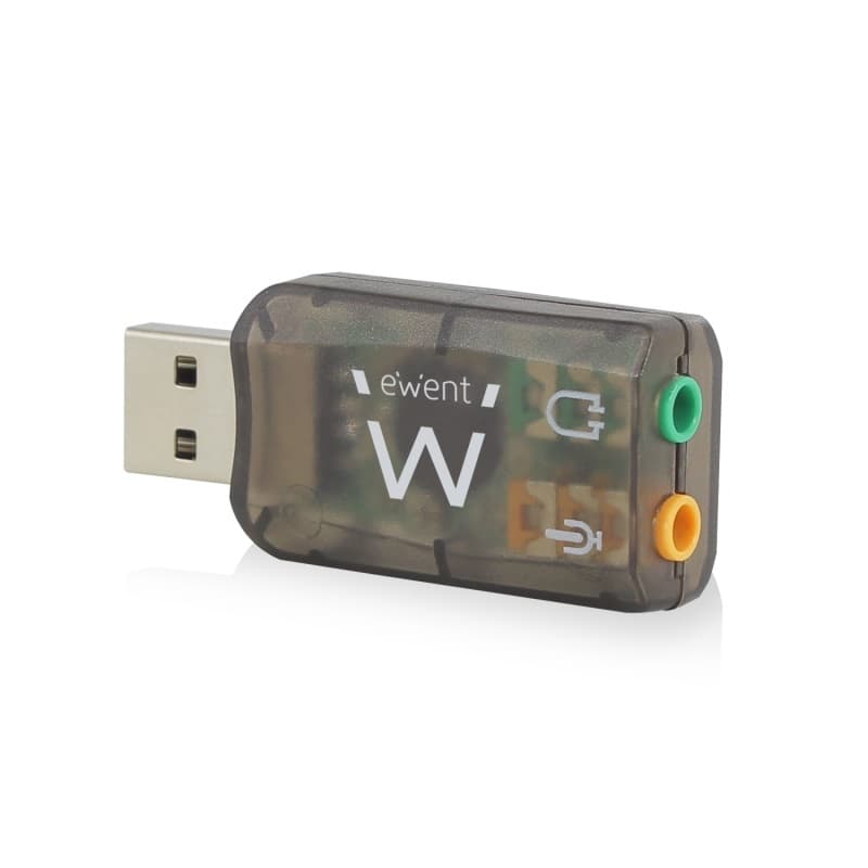Ewent EW3751 Scheda Audio Esterna USB 2.0 a 3.5mm, Audio Virtual 5.1 Adattatore Audio per Windows, Ingresso Microfono e Uscita Cuffie/Speaker — miniatura 3