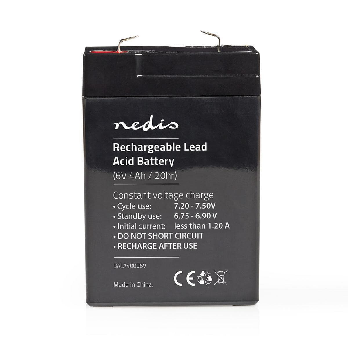 Nedis Batteria al Piombo Ricaricabile 6V/4A 70*47*101MM BALA40006V — miniatura 5