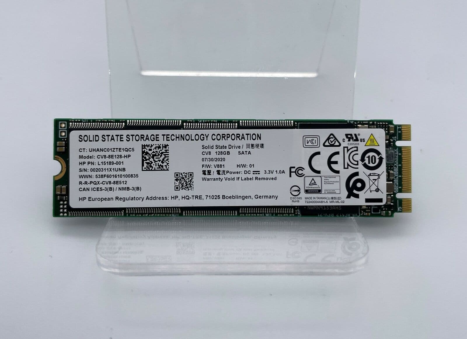 HP Solid State Drive SSD 128GB M.2 2280 M12672-001 OEM Bulk