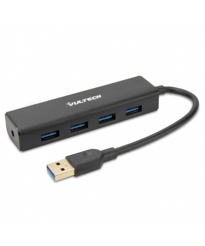 VulTech HU-04USB3 Hub USB 3.0 4 Porte SuperSpeed, Adattatore Multipresa USB Alta Velocità 5Gbps, Alimentazione tramite USB, Design Compatto per PC, Laptop, MacBook, Plug & Play — miniatura 2