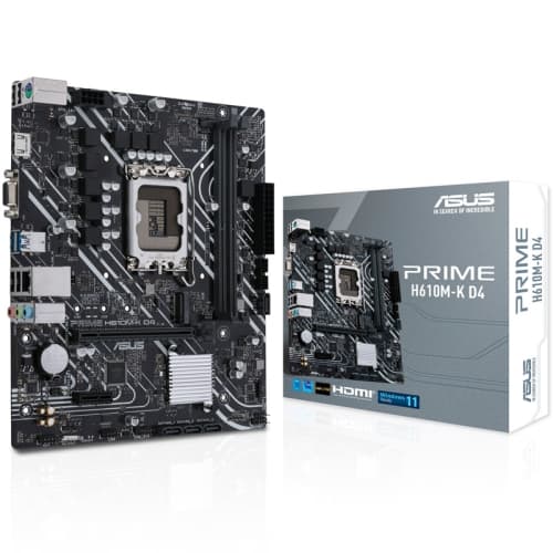 ASUS PRIME H610M-K D4, Scheda Madre Intel mATX, Slot DDR4, Nera — miniatura 7