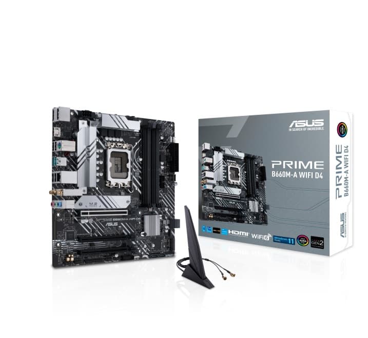 ASUS PRIME B660M-A WIFI D4, Scheda Madre mATX, Slot DDR4, Nera — miniatura 7