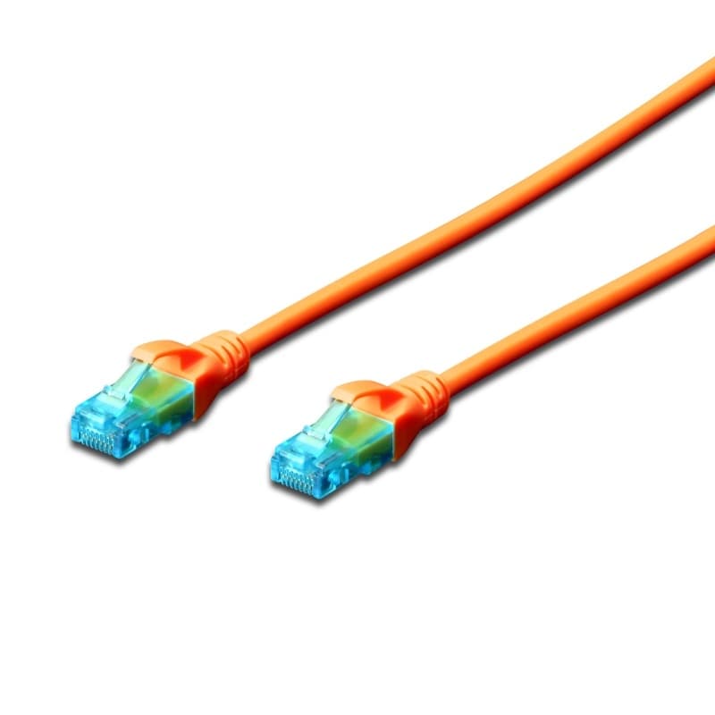 Ewent Cavo di Rete U/UTP Patch Cord 0,25MT CAT 5e Color Arancio IM1133 — miniatura 5
