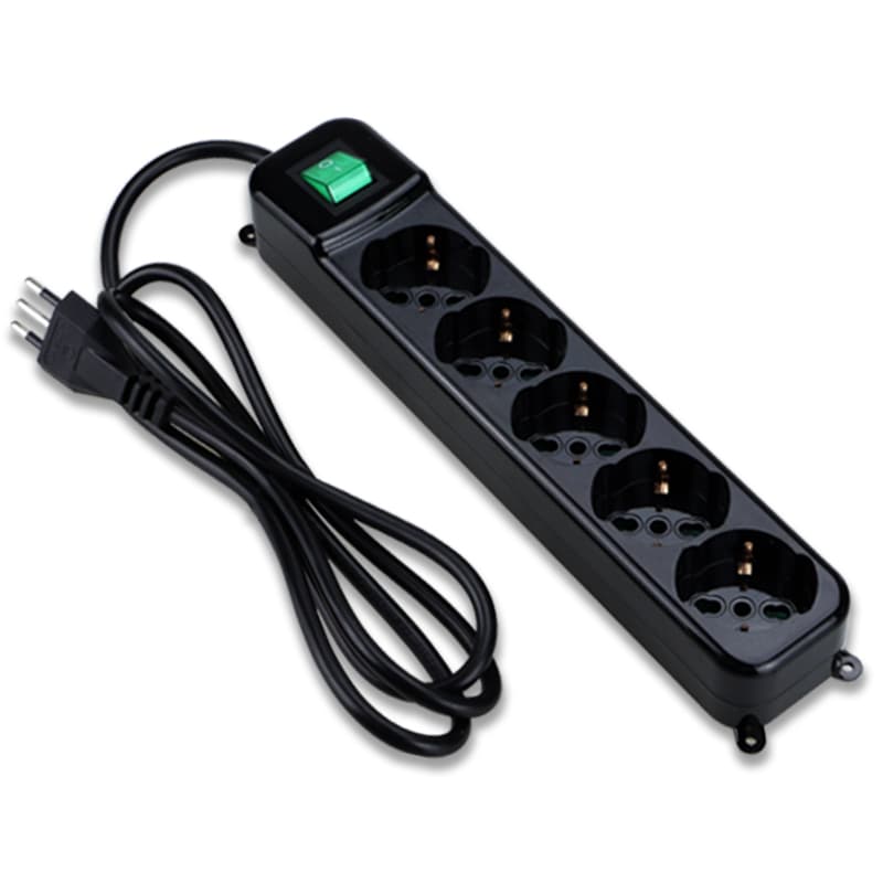 Tecnoware Multipresa 5 Posti Schuko/ita 10a Nero Spina Ita Fmp5iig — miniatura 6