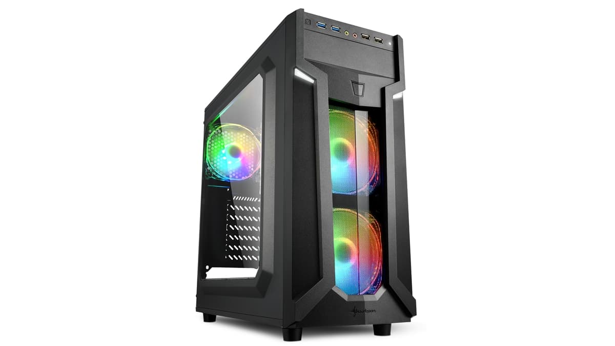Sharkoon Case ATX VG6-W RGB Pannello Acrilico No Alim
