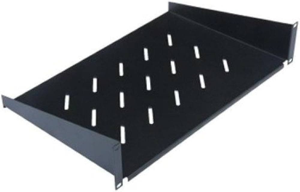 WP Ripiano Fisso 1U Prof. 350MM RAL9005 Nero WPN-AFS-21035-B — miniatura 2