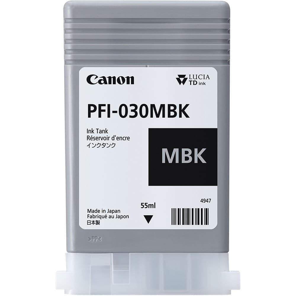 Canon Serbatoio Inchiostro Compatibile per Plotter PFI-030MBK Nero Matte/Opaco 3488C001