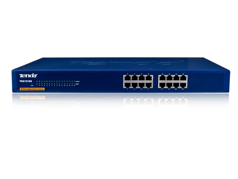 Tenda TEG1016G Switch No Administrado Gigabit Ethernet (10/100/1000) Azul 1U — miniatura 9