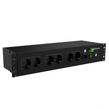 UPS Atlantis A03-PDU1000-RC Rack OFF Line 800VA (480W) per Rack 19" Corti (153MM) Batteria 12V 9AH 8P Schuko in Backup — miniatura 2