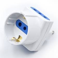 Ewent Adattatore 3 Prese con Spina Italiana 10A WY13009