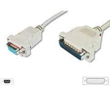 Ewent Cavo Null Modem, D-SUB9/F - D-SUB25/M 2MT CC-200108-020-GP