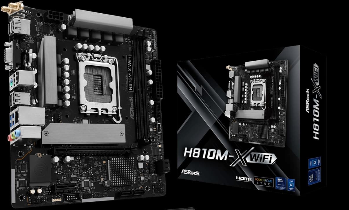 Asrock Mb Intel 1851 H810M-X Wifi - Atx - Usb 3.2 (90-Mxbs6-A0uayz) — miniatura 4
