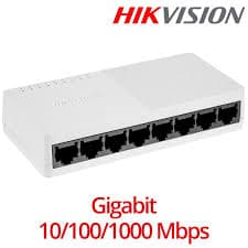 Switch 8 Porturi Gigabit Hikvision DS-3E0508D-O, Unmanaged, 8 Gigabit RJ45 ports, Plug & play, Support ADI/ADIX, Standard: IEEE — miniatura 2