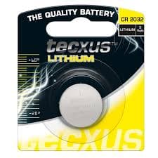 Tecxus Batteria a Litio 3V 20MM x 3MM CR2032 CBT-1CR2032