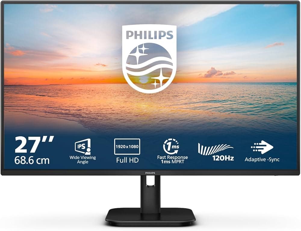 PHILIPS Monitor 27E1N1100A 27 pollici 1920x1080, FHD, 120Hz, IPS Panel, 4ms GtG, Speakers, (HDMI1x 1.4) Nero — miniatura 7