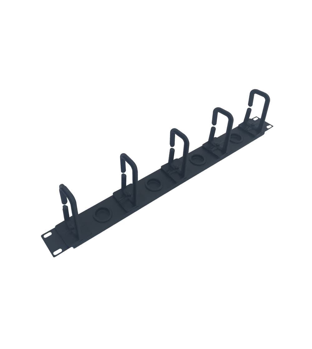 WP RACK Panello Guidacavi 1u, Nero Ral9005 — miniatura 2