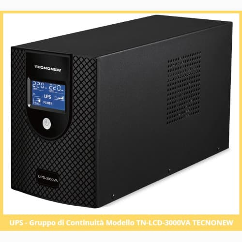 Tecnonew UPS 3000VA/1800W 4 Schuko TN-3000VA-LCD — miniatura 5