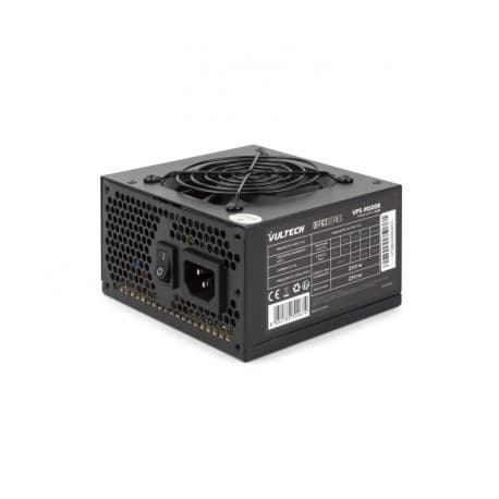 Vultech Alimentatore Micro ATX 500W Ventola Termoregolata, Bulk Serie Essence VPS-M500EB