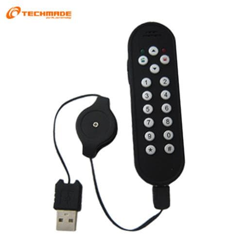 Techmade Mini Telefono USB per Skype TM-12004-PH