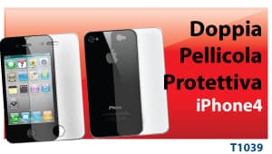 Pellicola Protettiva Fronte e Retro per iPhone 4/4S (2 in 1)