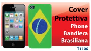 Hantol Cover Protettiva per iPHONE 4/4S con Bandiera Brasiliana T1106