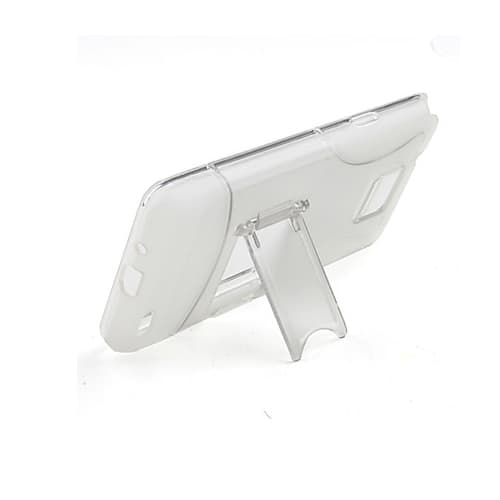 Cover in Plastica Dura Trasparente con Supporto per Samsung Galaxy S2 i9100