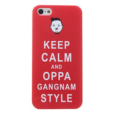 Cover in Policarbonato con Scritta Keep Calm AND Oppa Gangnam Style per iPhone 5